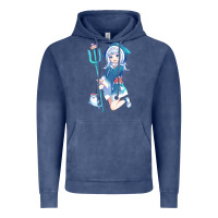 Vintage Denim Gawr Gura Vintage Hoodie - linhVisuals