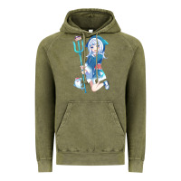 Vintage Olive Gawr Gura Vintage Hoodie - linhVisuals