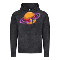 Vintage Black Burger  Saturn Vintage Hoodie - linhVisuals