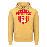 Vintage Mustard veteran made in usa   military Vintage Hoodie - linhVisuals