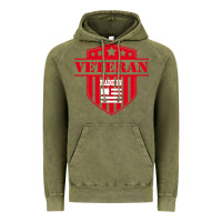Vintage Olive veteran made in usa   military Vintage Hoodie - linhVisuals