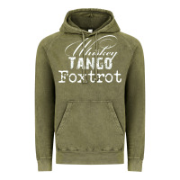 Vintage Olive wtf in military speak   saying Vintage Hoodie - linhVisuals