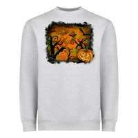 Heather Grey Halloween Background Heavyweight Sweatshirt - RanaPortraitStore