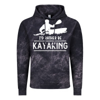 Cloud Black kayaking t  shirt i' d rather be at the lake kayaking t  shirt Vintage Hoodie - linhVisuals