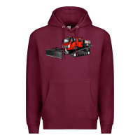 Burgundy snowcat Premium Hoodie - Artiststas