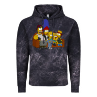 Cloud Black simpson family Vintage Hoodie - linhVisuals