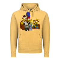Vintage Mustard simpson family Vintage Hoodie - linhVisuals