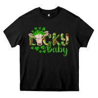 Black Lucky baby charolais calf Heavy Core Tee - RanaPortraitStore
