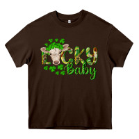 Chocolate Brown Lucky baby charolais calf Heavy Core Tee - RanaPortraitStore