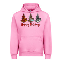 Fuchsia Pink happy holidays christmas trees Urban Hoodie - Jasminsmagicworld