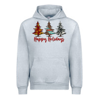 Heather Grey happy holidays christmas trees Urban Hoodie - Jasminsmagicworld