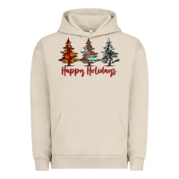 Pigment French Oak happy holidays christmas trees Urban Hoodie - Jasminsmagicworld