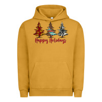 Pigment Peanut Butter happy holidays christmas trees Urban Hoodie - Jasminsmagicworld