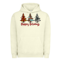Pigment Pistachio happy holidays christmas trees Urban Hoodie - Jasminsmagicworld