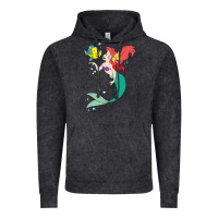 Vintage Black ariel mermaid Vintage Hoodie - linhVisuals