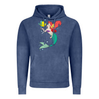 Vintage Denim ariel mermaid Vintage Hoodie - linhVisuals