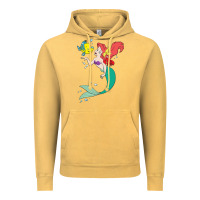 Vintage Mustard ariel mermaid Vintage Hoodie - linhVisuals