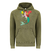 Vintage Olive ariel mermaid Vintage Hoodie - linhVisuals