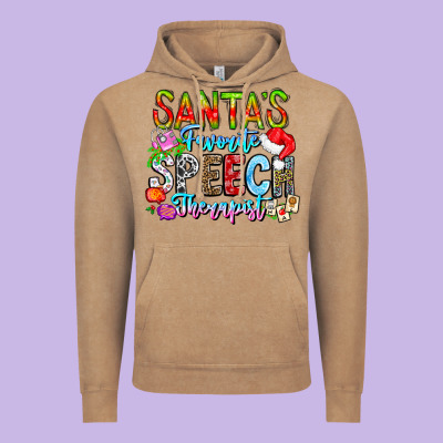 Festive Speech Therapist Tribute Vintage Hoodie Designed By Cowhidedigitalart
