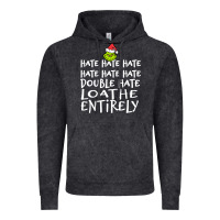 Vintage Black Loathe Entirely Grinch For Light Hate hate hate happy christmas Vintage Hoodie - linhVisuals