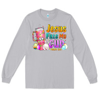 Moon Dust Jesus Fills My Cup Easter Long Sleeve Tee - CowhideDigitalArt