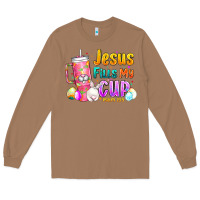 Toasted Coconut Jesus Fills My Cup Easter Long Sleeve Tee - CowhideDigitalArt