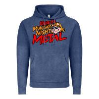 Vintage Denim MONDAY NIGHT METAL Vintage Hoodie - linhVisuals