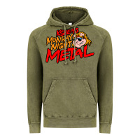Vintage Olive MONDAY NIGHT METAL Vintage Hoodie - linhVisuals