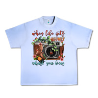 Grape Ice When Life Gets Blurry Adjust Your Focus Vintage Camera Urban Heavy Tee - FaDigitalArtStudio