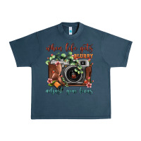 Midnight Navy When Life Gets Blurry Adjust Your Focus Vintage Camera Urban Heavy Tee - FaDigitalArtStudio
