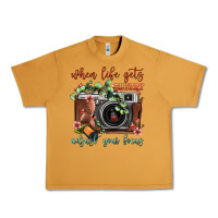 Peanut Butter When Life Gets Blurry Adjust Your Focus Vintage Camera Urban Heavy Tee - FaDigitalArtStudio
