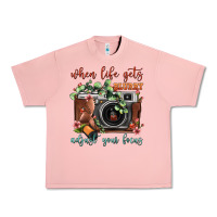 Salmon When Life Gets Blurry Adjust Your Focus Vintage Camera Urban Heavy Tee - FaDigitalArtStudio