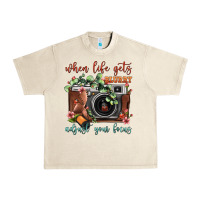 Sandshell When Life Gets Blurry Adjust Your Focus Vintage Camera Urban Heavy Tee - FaDigitalArtStudio