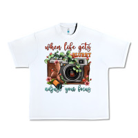 White When Life Gets Blurry Adjust Your Focus Vintage Camera Urban Heavy Tee - FaDigitalArtStudio
