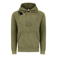 Vintage Olive Mitchell College Vintage Hoodie - linhVisuals
