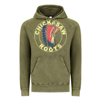 Vintage Olive chickasaw roots headdress native american chickasaw nation Vintage Hoodie - linhVisuals