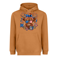 Meerkat moo rica highland cow Heavyweight Hoodie - RanaPortraitStore