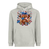 Moon Dust moo rica highland cow Heavyweight Hoodie - RanaPortraitStore