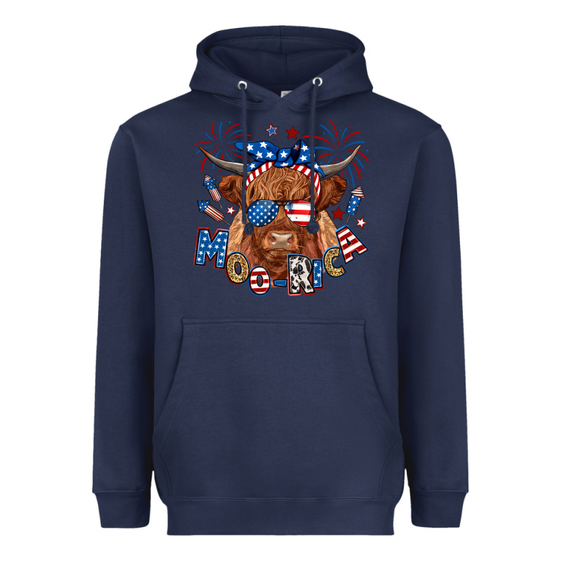 Moo Rica Highland Cow Heavyweight Hoodie by RanaPortraitStore | Teevron