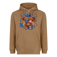 Toasted Coconut moo rica highland cow Heavyweight Hoodie - RanaPortraitStore