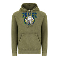 Vintage Olive motorcycle police law enforcement Vintage Hoodie - linhVisuals
