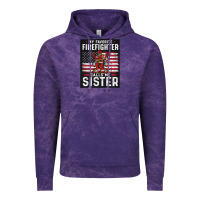 Cloud Purple my favorite firefighter calls me sister. Vintage Hoodie - linhVisuals