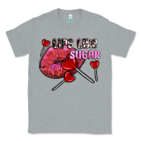 Heather Grey lips like sugar olivia Classic Tee - OliviaCreatesArt