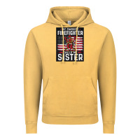 Vintage Mustard my favorite firefighter calls me sister. Vintage Hoodie - linhVisuals