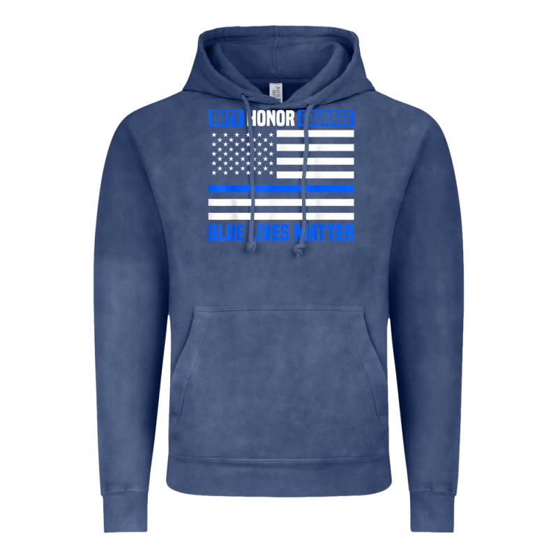 Blue Lives Matter For Police Officer Vintage Hoodie by linhVisuals | Teevron