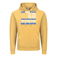 Vintage Mustard blue lives matter for police officer Vintage Hoodie - linhVisuals