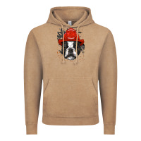 Boston Terrier Firefighter Boston Terrier Dog Lover Premium Vintage Hoodie | Teevron