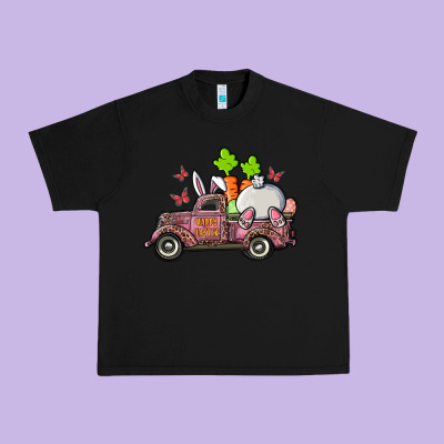 Happy Easter Pink Truck With Bunny Urban Heavy Tee Designed By Ranaportraitstore