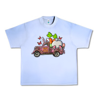 Grape Ice happy easter pink truck with bunny Urban Heavy Tee - RanaPortraitStore