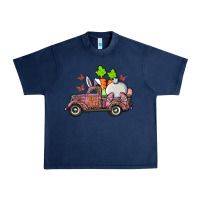 Navy happy easter pink truck with bunny Urban Heavy Tee - RanaPortraitStore